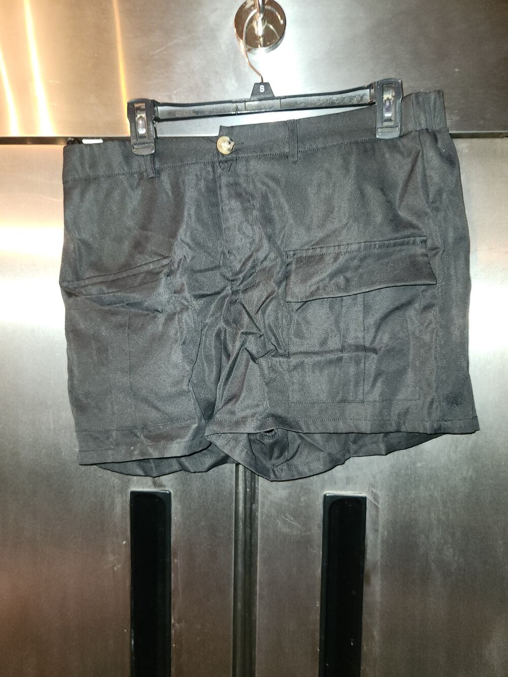 Shein Curve Cargo Shorts Women's 0XL Olive Gray Elastic Waist Plus Size